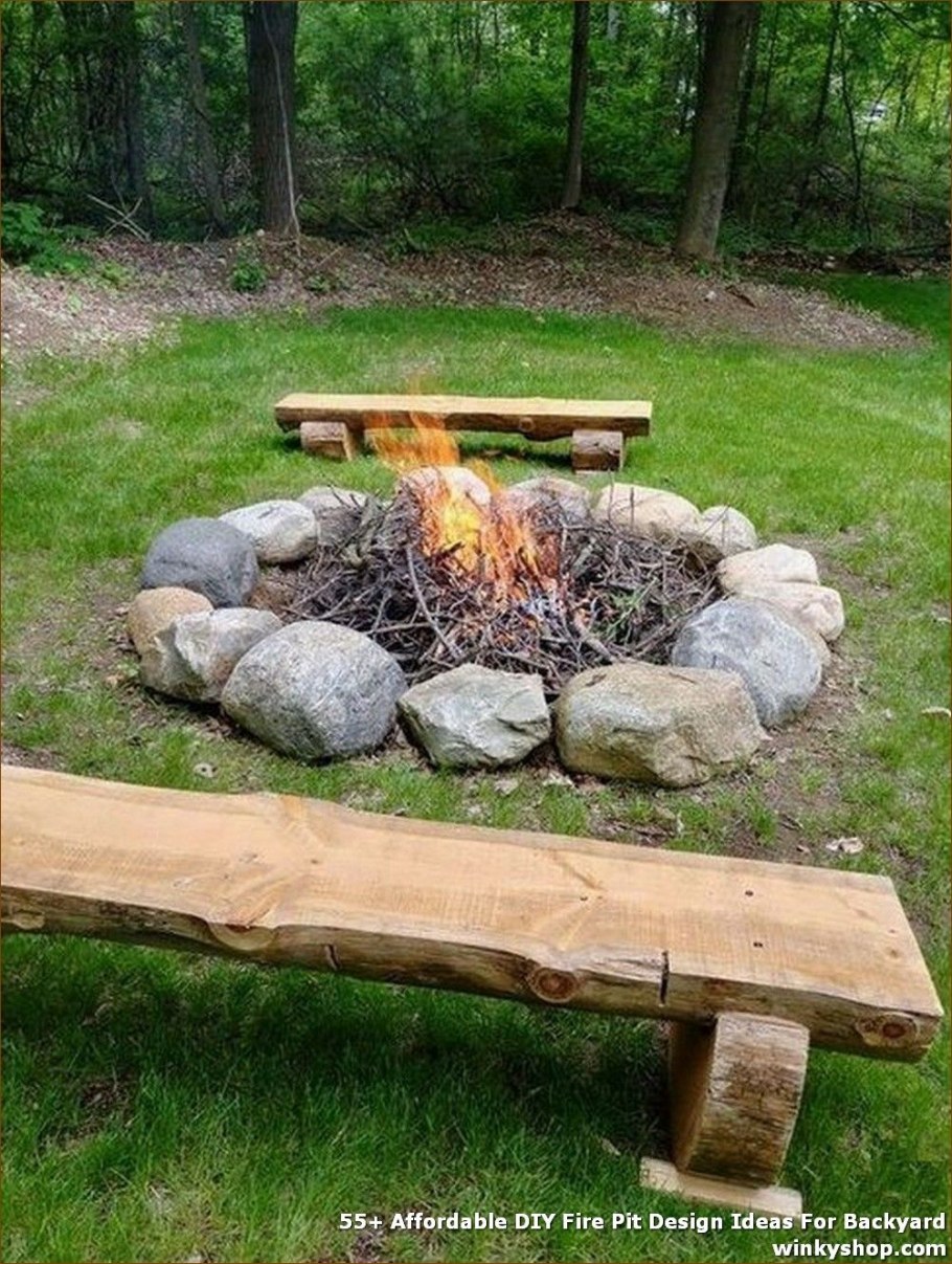 Очаг костровище из камня