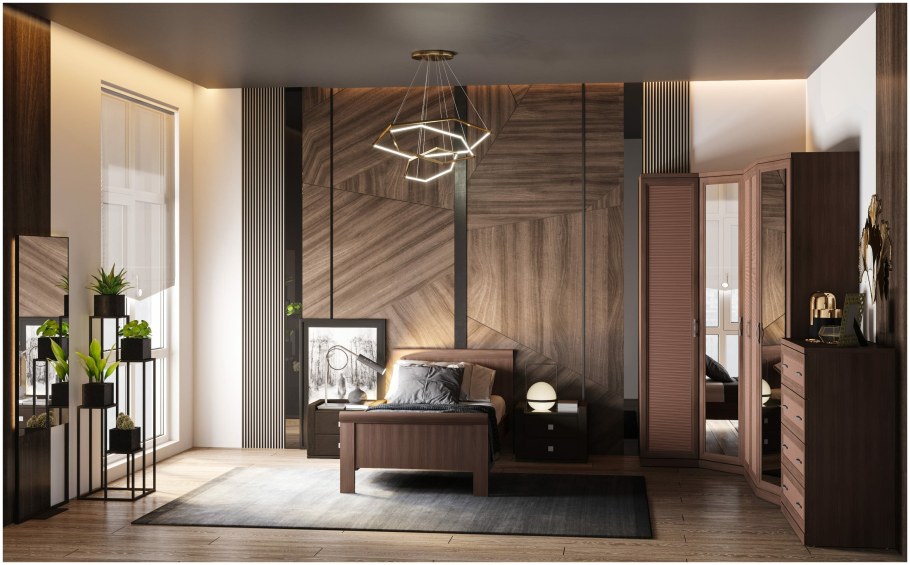 Шкаф стенка Орнета лазурит