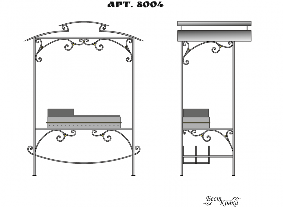 Мангал холодная ковка чертежи изделий