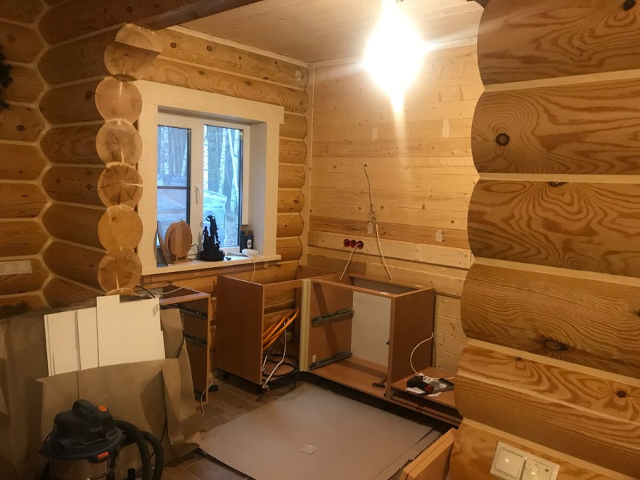 Кухня на даче в стиле лофт