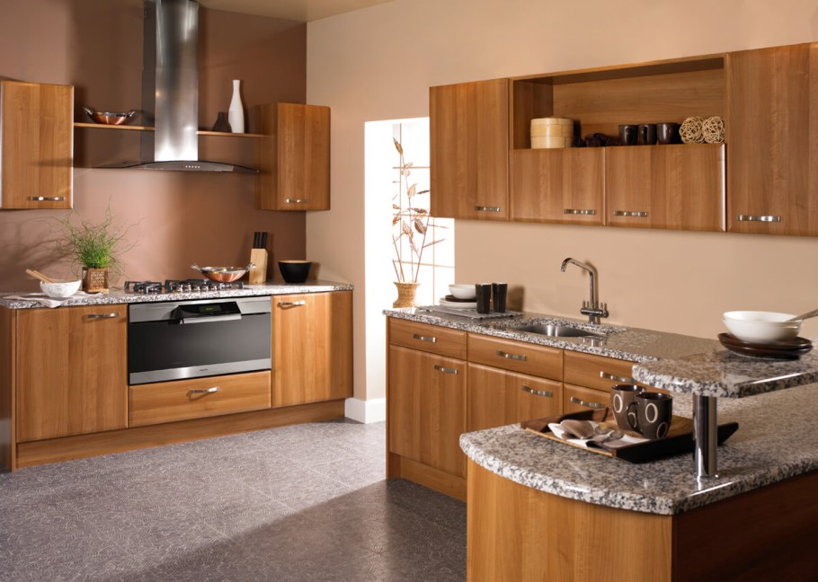 Кухни бордового цвета