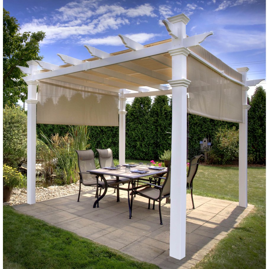 Навес-беседка для дачи