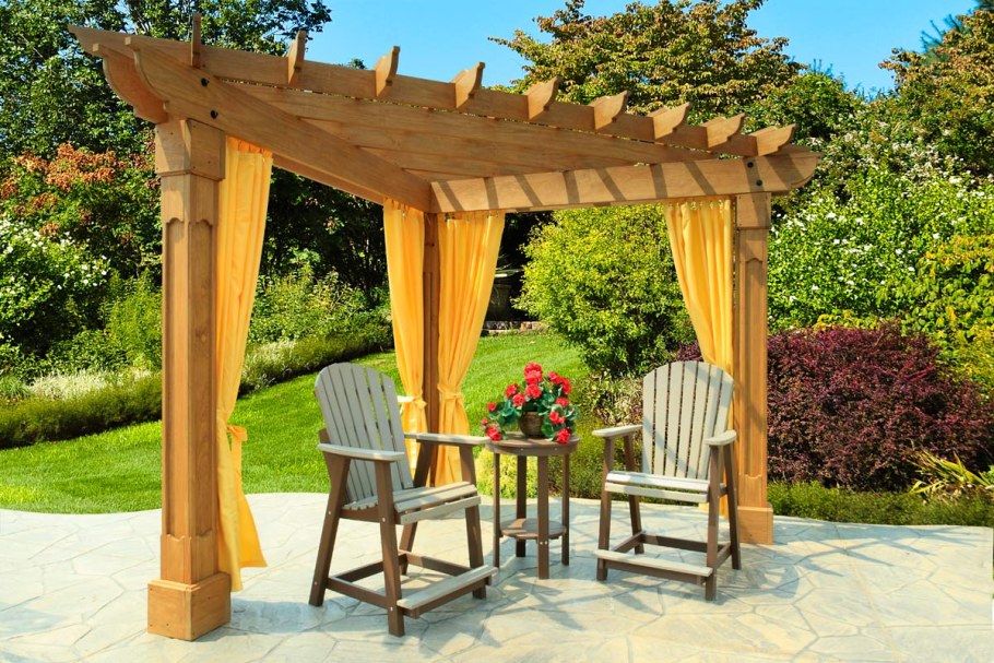 Пергола патио с мангалом