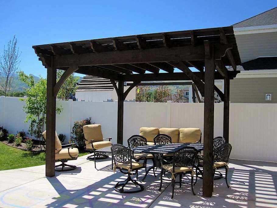 Односкатная беседка 4х5