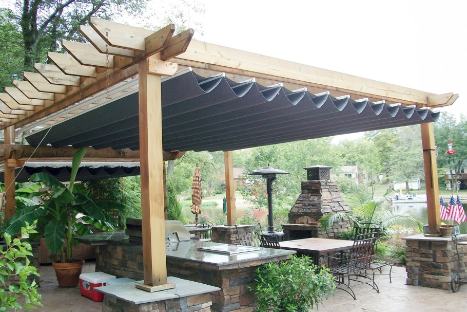 Пергола тент навес от дождя