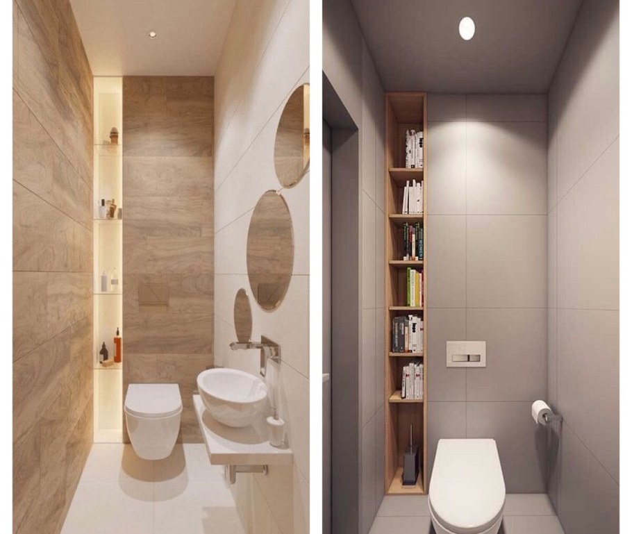 Кафельная плитка для маленького туалета