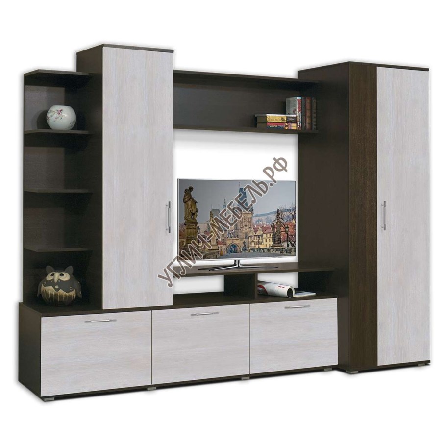 Стенка Каскад сонома белый снег