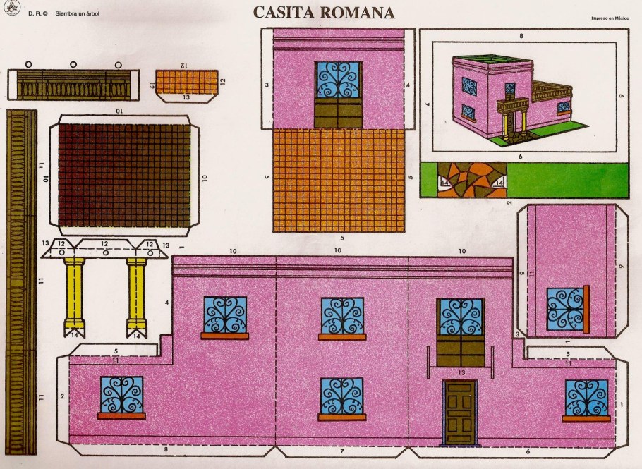 Развертка мебели для кукол