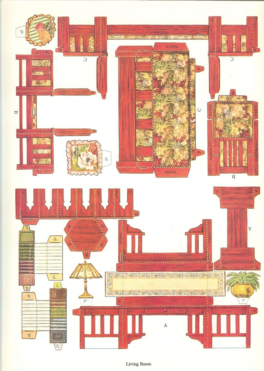 Развертка мебели для кукол