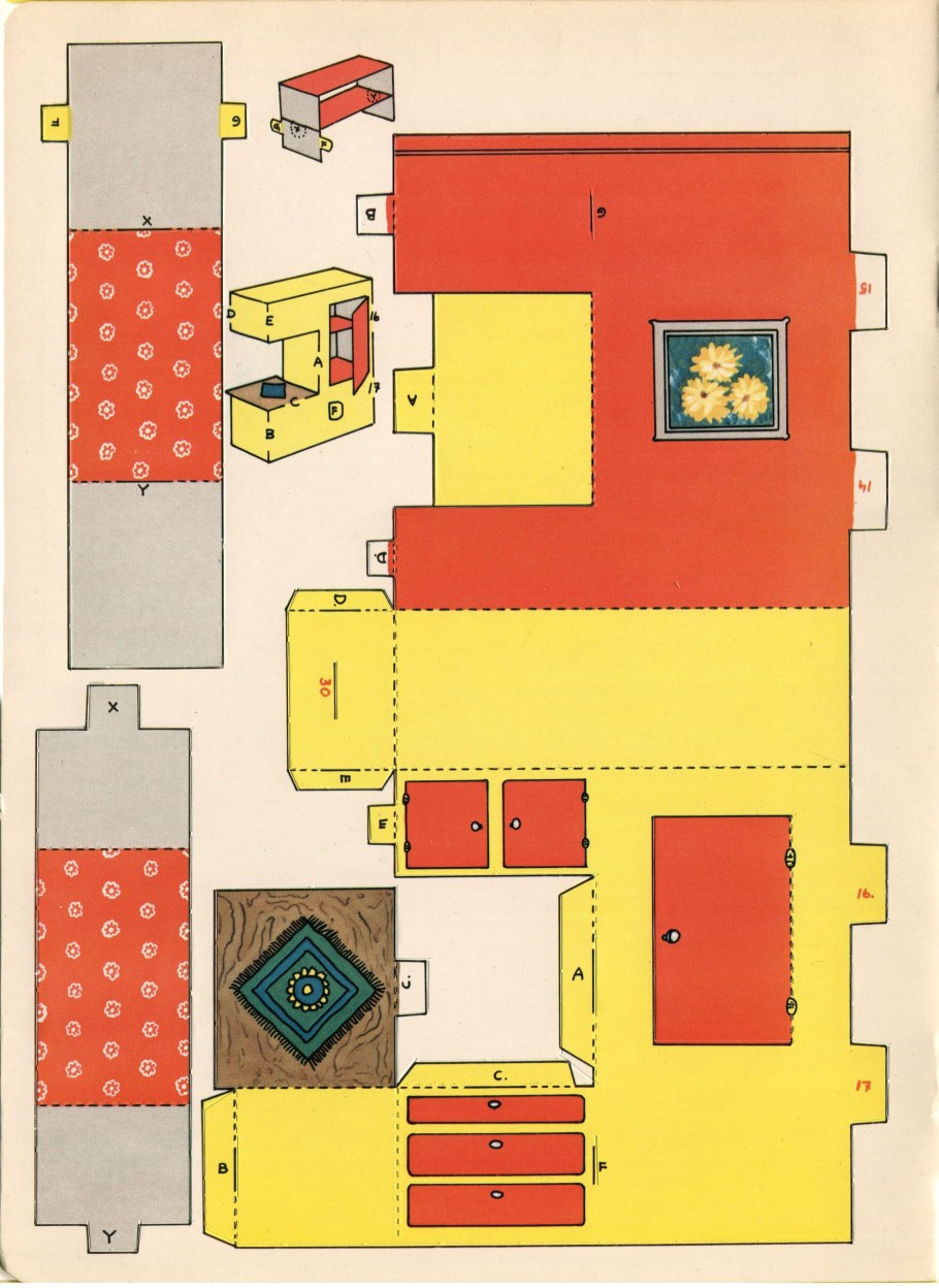 Макет мебели для кукол