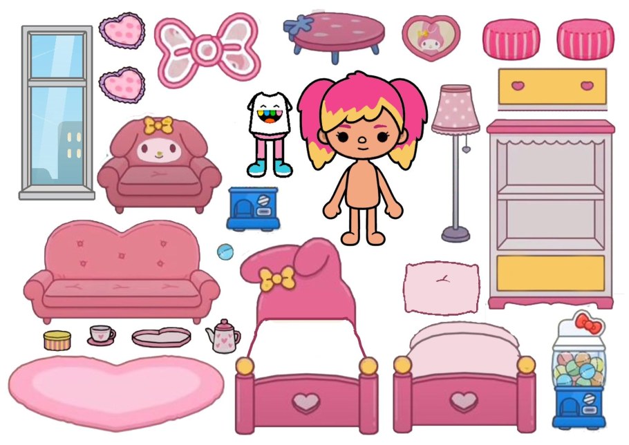 Диван для кукол развертка