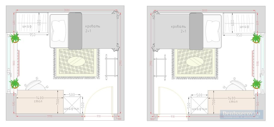 Детская комната 9 кв м планировка
