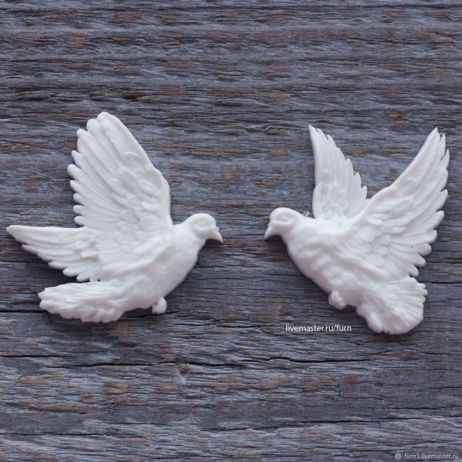 Гипсовый декор птички