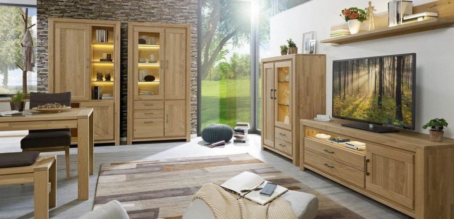 Гостиная натуральное дерево