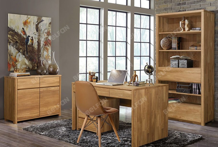 Стеллаж «Лозанна 2» из массива дуба