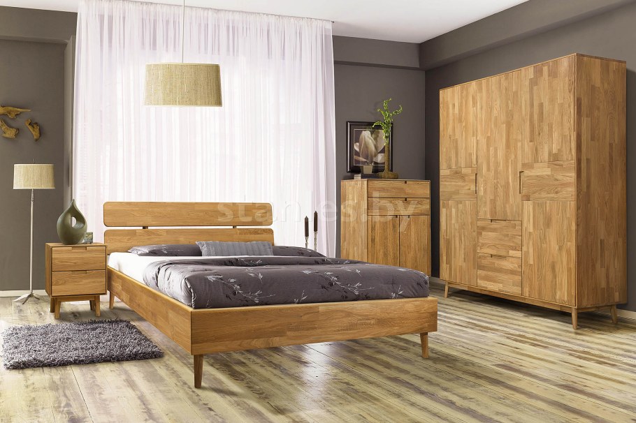 Дубовая кровать 160х200 Сканди