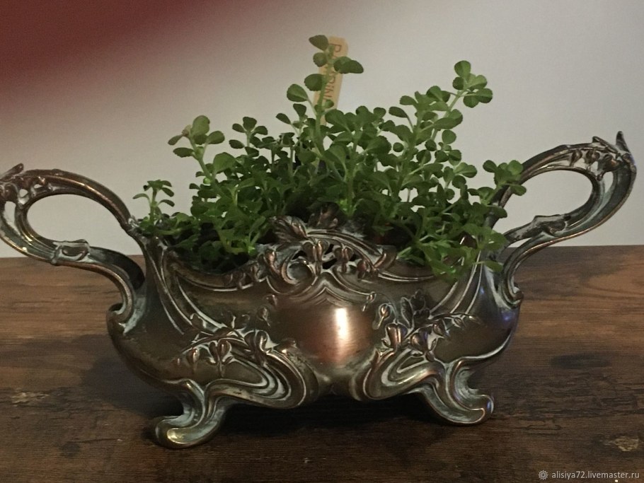 Жардиньерка старинная в современном интерьере