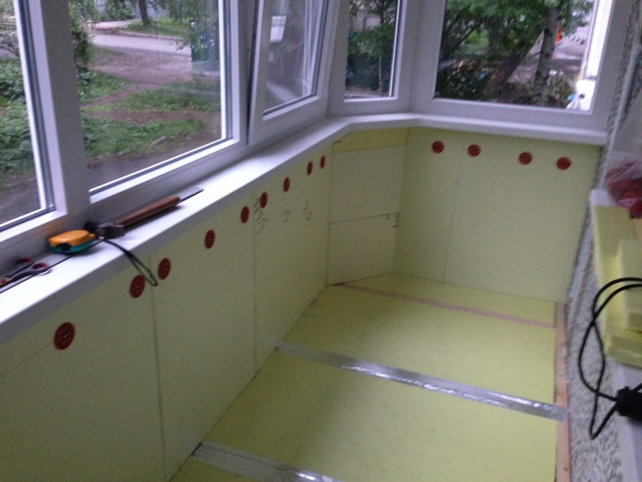 Утепление лоджии пеноплекс