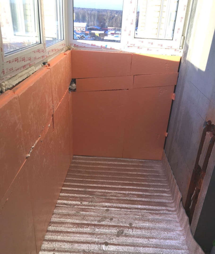 Утепление лоджии на первом этаже