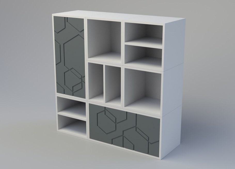 Стеллаж м201с 402х450х1184