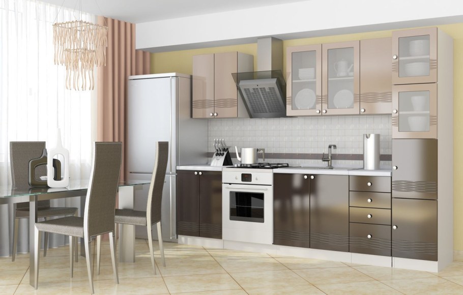 Кухня капучино глянец Леруа Мерлен