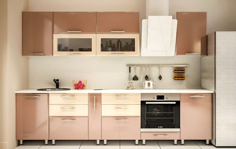 Кухня цвета мокко