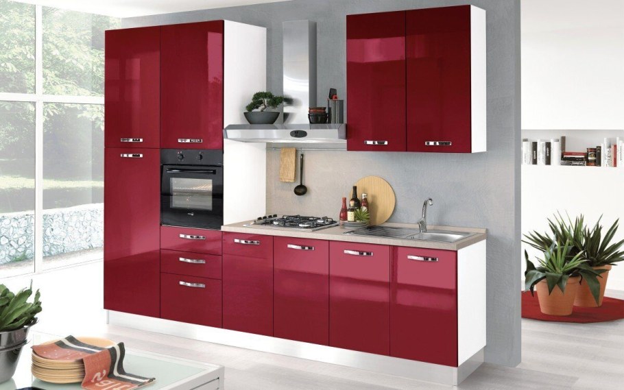 Кухня София Люкс бордо