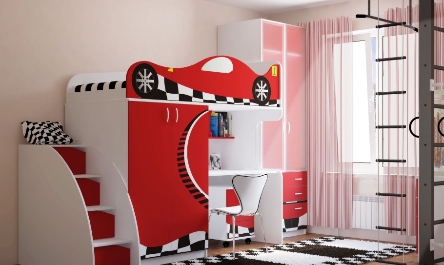 Детская кровать чердак для мальчика