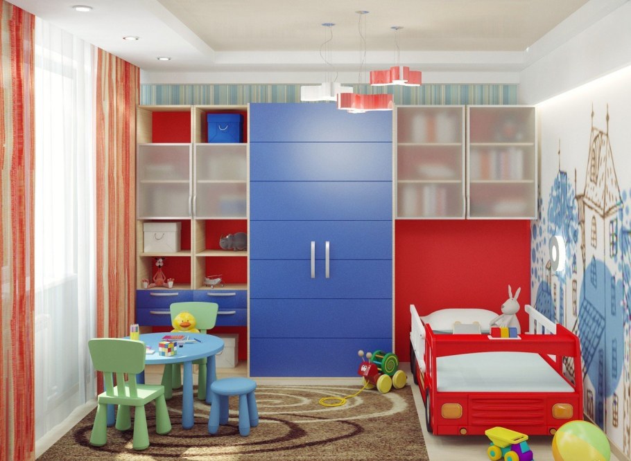 Интерьер детской комнаты для мальчика 3 лет