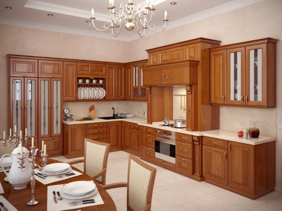 Кухня классика дуб натуральный