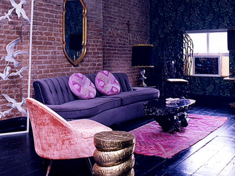 Кухни в фиолетовых тонах в стиле лофт