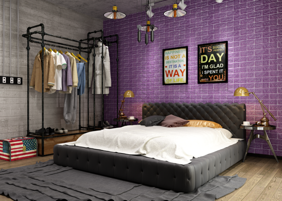 Комната в фиолетовых тонах