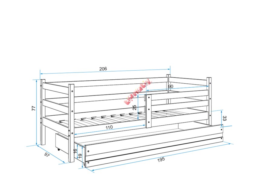 Кровать домик (80 х 180) чертежи
