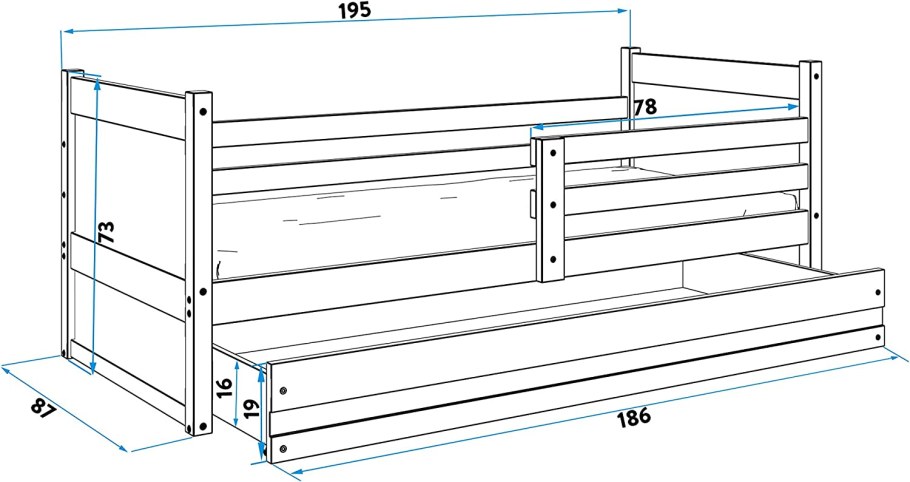 80x190 кровать