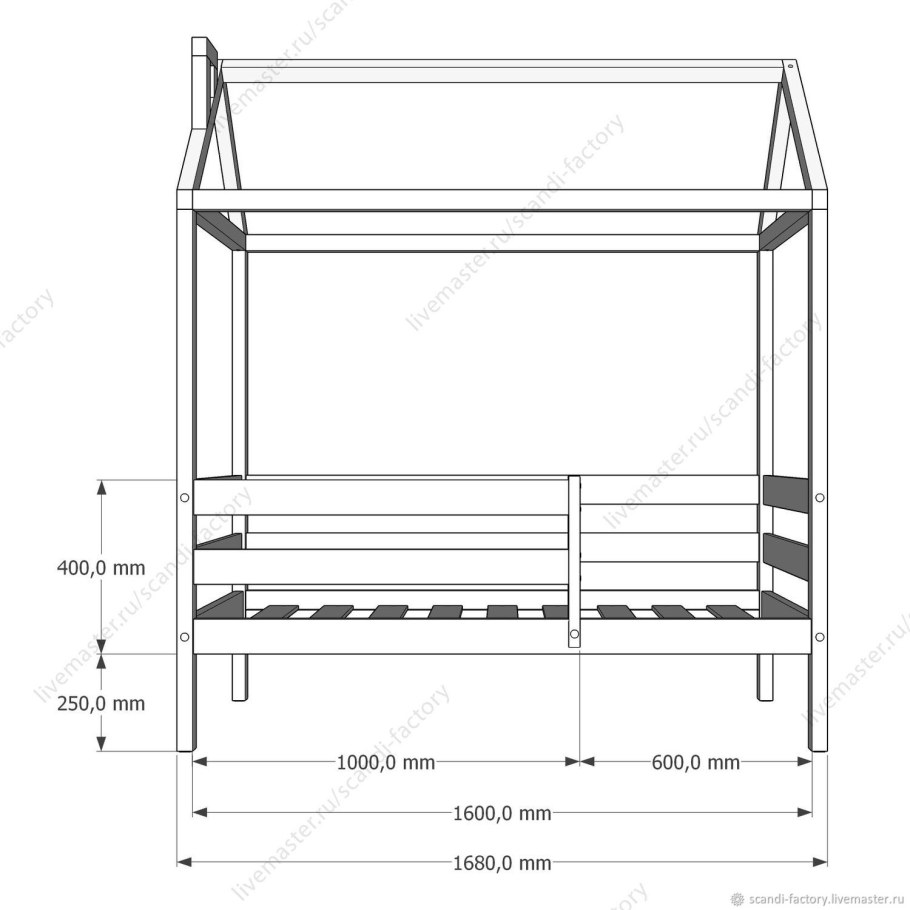 Двухъярусная кровать для детей чертежи