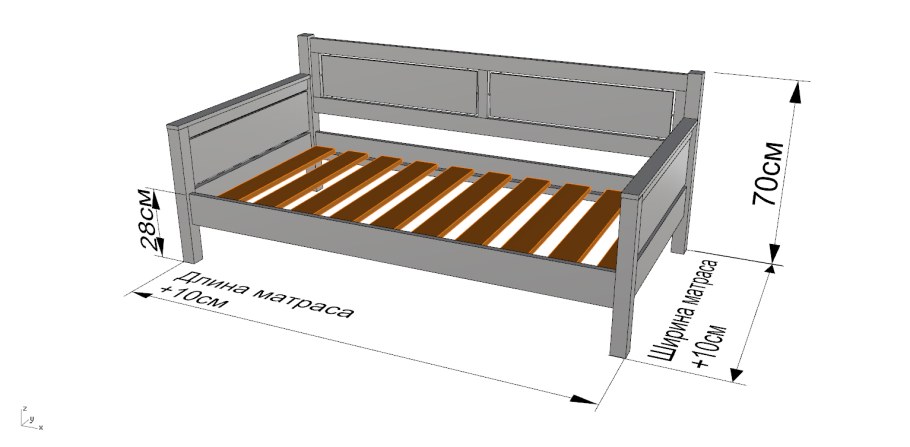 Кроватка домик чертеж 160х80