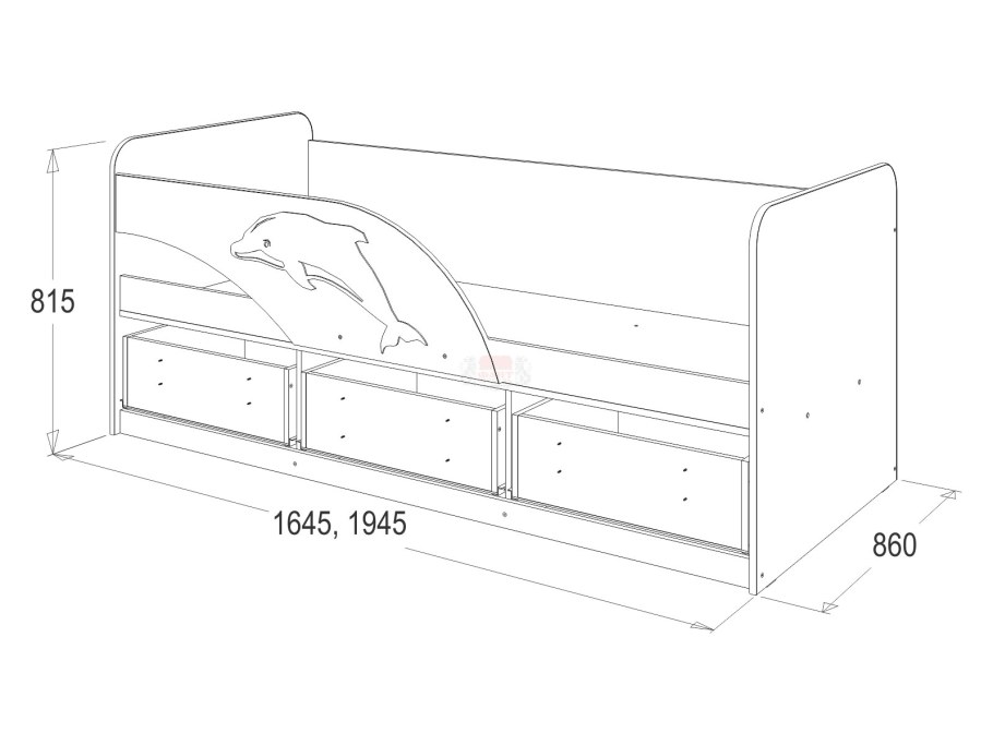 Чертеж тахты для маленького ребенка