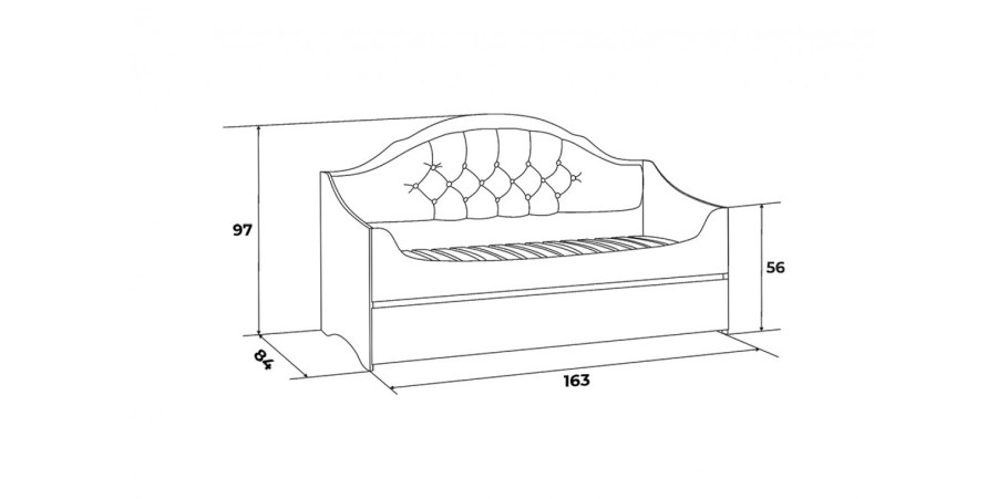 Чертеж детской кровати 160х80