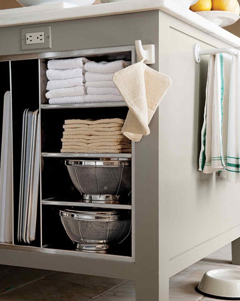 Хранение полотенец на кухне