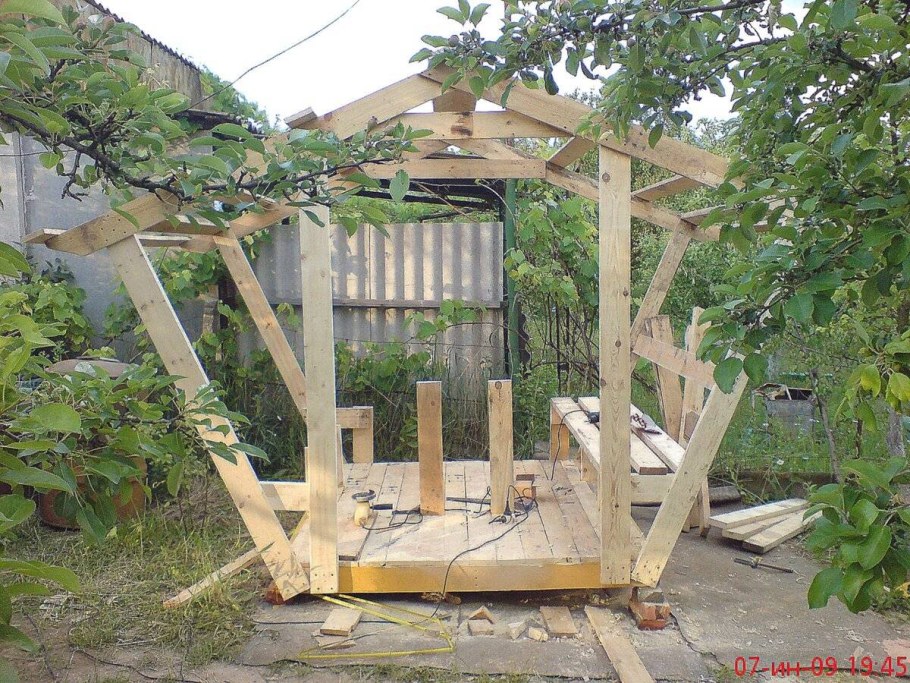 Дачные беседки бюджетные