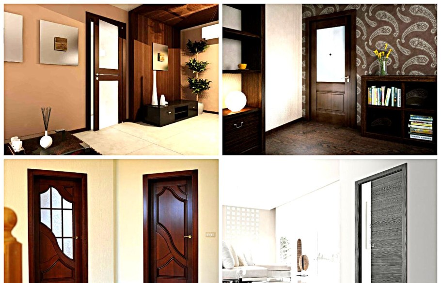 Коричневые двери в интерьере