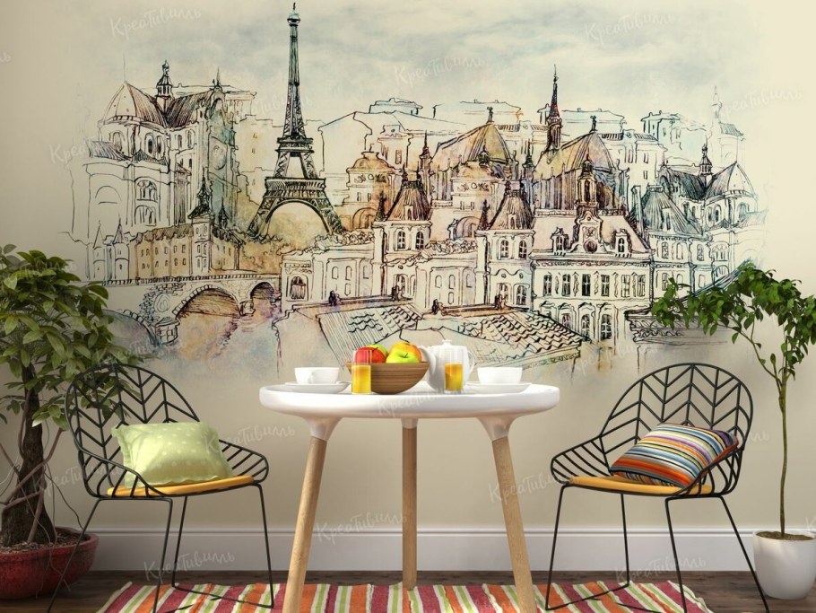 Современные фотообои для кухни