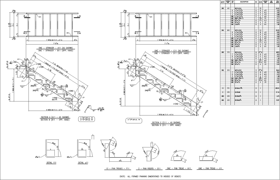Ограждение лестницы из профильной трубы чертеж