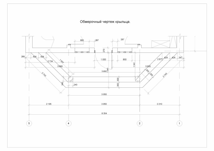 Чертеж входной группы из металла