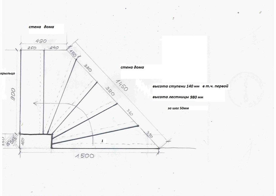 Лестница на крыльцо из металла чертежи