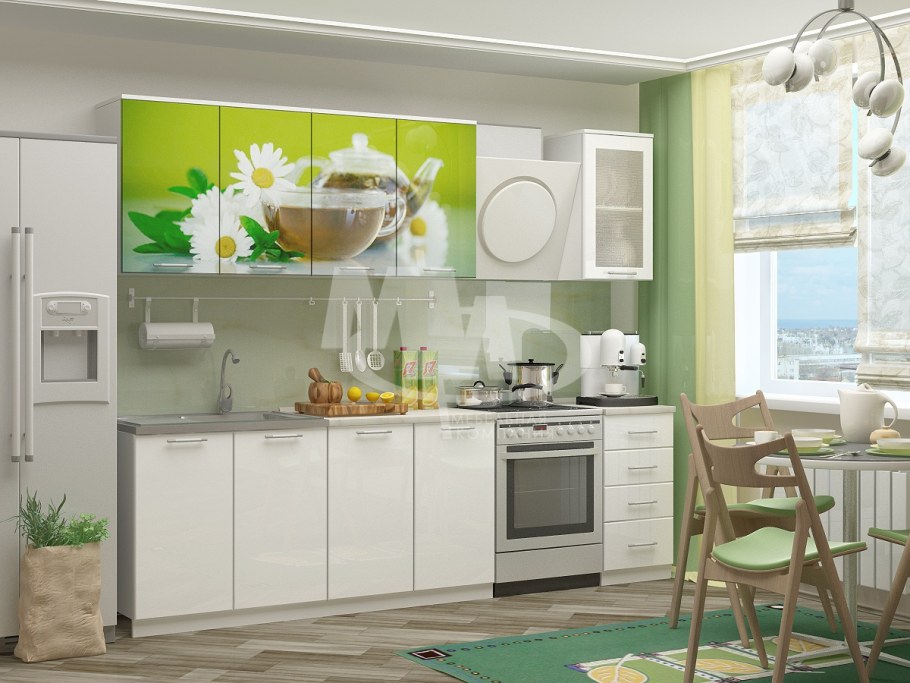 Кухня миф Астра белый, Антарес фотопечать 1,4м