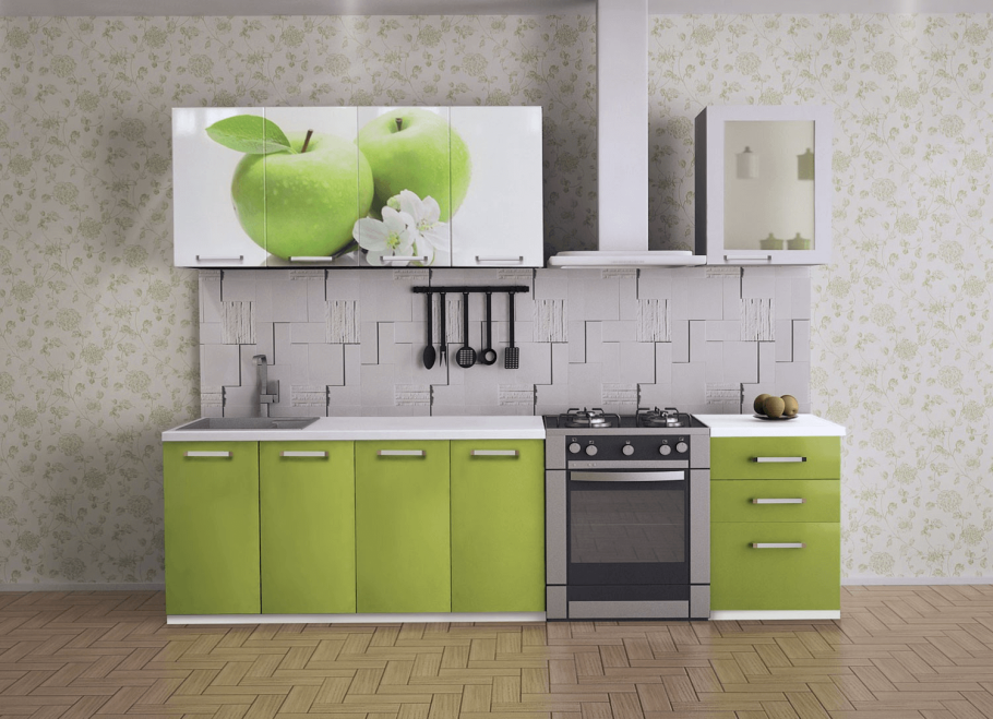 Кухня 1,8 м БТС - яблоко