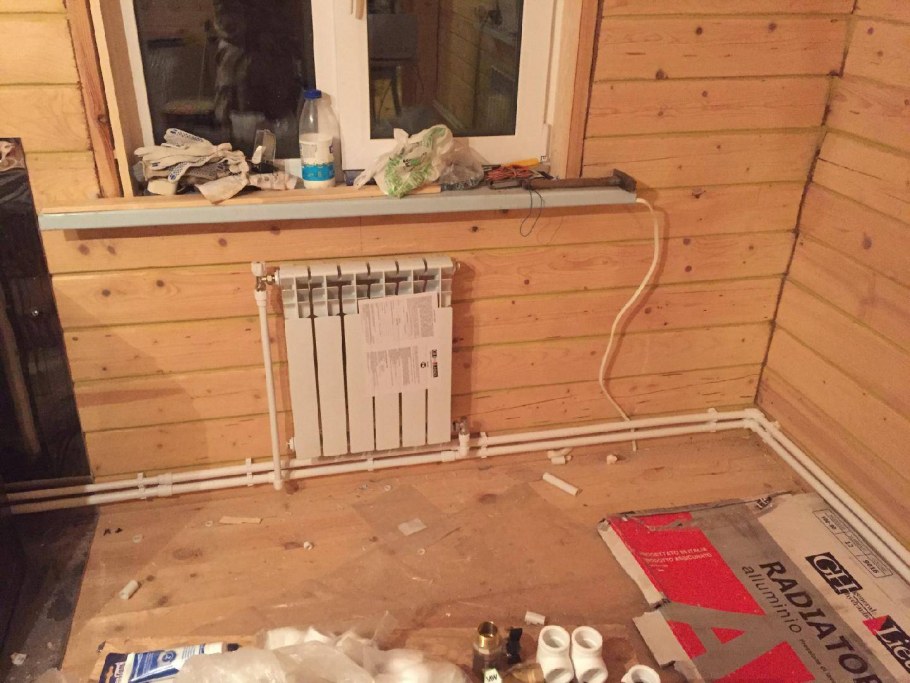 Монтаж отопления в каркасном доме