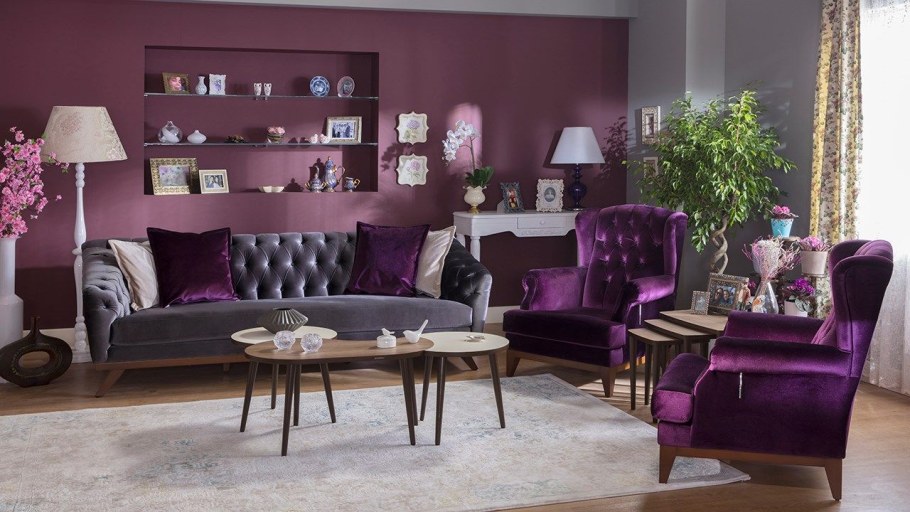 Спальня в стиле Прованс в лавандовом цвете