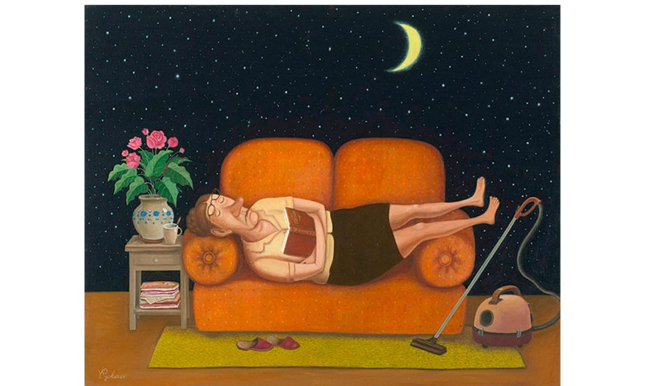 Картина дама на диване